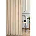 Zasłona szyta na flexach beżowa z miękkiej tkaniny o naturalnym splocie w stylu ekologicznym