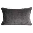Poszewka na poduszkę 30x50 cm stalowa z miękkiej futrzanej tkaniny NINA