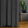 Zasłona szyta na taśmie 5 cm grafitowa z grubej, matowej tkaniny welwetowej o gramaturze 380g/m2