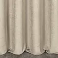 Zasłona szyta na taśmie 5 cm beżowa z miękkiej w dotyku tkaniny szenilowej