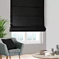 Roleta rzymska czarna z miękkiej tkaniny welwetowej
