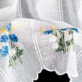 Tkanina firanowa zazdrostka zdobiona haftem polnych drobnych kwiatuszków