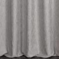 Zasłona szyta na taśmie 8 cm srebrna z tkaniny o naturalnym splocie i efektem melanżu, z dodatkiem nici metalicznej Italissima Eva Minge