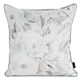 Poszewka na poduszkę 45x45 cm welwetowa, biało beżowa z nadrukiem pastelowych kwiatów VELVET 155 Eurofirany Premium