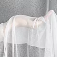 Firana biała z gładkiej tkaniny o strukturze drobnej siateczki 350x270 cm taśma TAMINA