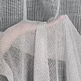 Firana szara z drobnej siatki z efektem bukli 140x300 cm taśma KIM