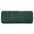 Ręcznik kąpielowy 50x90 cm bawełniany kolor ciemnozielony zdobiony bordiura w paski 550 g/m2 AURA