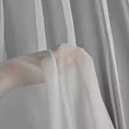 Firana szyta na taśmie 5 cm jasnoszara z miękkiej tkaniny o lekkim splocie i delikatnym połysku, wykończona obciążnikiem
