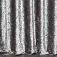 Zasłona szyta na taśmie 5 cm srebrna z miękkiej tkaniny welwetowej z efektem kreszowania