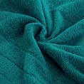 Ręcznik kąpielowy 70x140 cm bawełniany kolor ciemnoturkusowy z welwetową bordiurą 500 g/m2 DAMLA