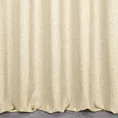 Zasłona szyta na taśmie 5 cm jasnobeżowa z tkaniny w stylu eko i efektem melanżu