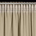 Zasłona welwetowa jasnobeżowa, troczek w zestawie 140x300 cm taśma - ANTARA