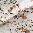 Pościel 220x200 cm bawełniana kolor naturalny, brązowy z wzorem roślinnym JULITA