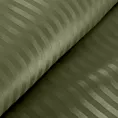 Pościel 220x200 cm satyna bawełniana kolor oliwkowy w drobne prążki VERA