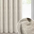 Zasłona  jasnobeżowa o szenilowej strukturze 140x270 cm taśma - NESKA