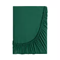 Prześcieradło z gumką 220x200 cm z bawełny kolor butelkowa zieleń 105 g/m2 BASIC