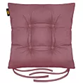 Poduszka na krzesło dwustronna 40 x 40 x 8 cm welurowa wrzosowa ADORE
