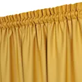 Zasłona musztardowa z tkaniny welurowej 560x240 cm tunel Dora