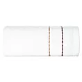 Ręcznik kąpielowy 70x140 cm bawełniany kolor biały z kontrastującymi paseczkami 500 g/m2 SUZI