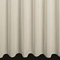 Firana szyta na taśmie 5 cm ciemnokremowa z delikatnej połyskującej tkaniny o strukturze deszczyku wykończonej obciążnikiem