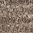 Zasłona ciemnobeżowa z welwetu zdobiona aplikacją 3D róż 140x250 cm  przelotka - ROSES Eva Minge