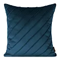 Poszewka na poduszkę 45x45 cm welwetowa granatowa z geometrycznym przeszywanym wzorem NALA Eurofirany Premium
