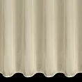 Firana szyta na taśmie 5 cm beżowa z półprzezroczystej tkaniny o perłowym połysku, wykończonej obciążnikiem