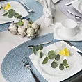 Podkładka owalna na stół stalowa 45 x 30 cm MOLLY 2 pleciona z metalicznym połyskiem