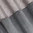 Zasłona grafitowa z aplikacją z błyszczącego welwetu 140x250 cm przelotka - AGNES - Design 91