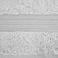 Ręcznik do rąk 30x50 cm bawełniany kolor srebrny zdobiony bordiura w paski 550 g/m2 AURA