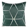 Poszewka na poduszkę 45x45 cm welwetowa ciemnomiętowa z nadrukiem geometrycznym BLINK 28