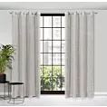 Zasłona szara o strukturze płótna 140x250 cm przelotka - NEL