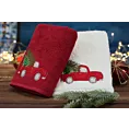 Ręcznik kąpielowy świąteczny 70x140 cm bawełniany kolor czerwony 450 g/m2 SANTA