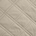 Narzuta welwetowa beżowa 200x220 cm pikowana metodą hot press wzór geometryczny LUIZ 8 Design 91