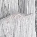 Zasłona biała zdobiona lśniącymi delikatnymi frędzlami 140x250 cm przelotka - Eva Minge