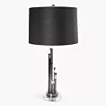 Lampa stołowa do pokoju czarna ISLA zdobiona kryształkami