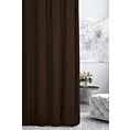 Zasłona szyta na taśmie 5 cm DORA - HIT ciemnobrązowa z miękkiej tkaniny o welurowej strukturze