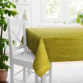 Obrus szyty SAFARI oliwkowy z miękkiej welwetowej tkaniny z połyskiem