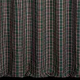 Zasłona szyta na taśmie 5 cm zielono granatowa z delikatnej tkaniny w kratkę