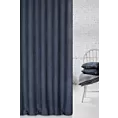 Zasłona szyta na taśmie 5 cm granatowa o naturalnym, gęstym splocie w stylu eko