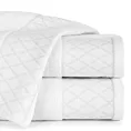 Ręcznik kąpielowy 70x140 cm bawełniany kolor biały zdobiony wzorem geometrycznym 500 g/m2 LAYLA