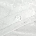 Pościel 160x200 cm z wiskozy bambusowej kolor biały zdobiona żakardowym geometrycznym wzorem BAMBO