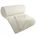 Narzuta szenilowa kremowa 220x240 cm pikowana metoda hot press - GLORI