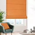 Roleta rzymska LUXOR pomarańczowa z eleganckiej lśniącej tkaniny o drobnym splocie