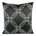 Poszewka na poduszkę 45x45 cm welwetowa kolor grafitowy z błyszczącym nadrukiem BLINK 30