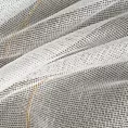 Firana szyta na taśmie fala naturalna z matowej tkaniny o luźnym splocie z pionowymi paseczkami, wykończona obciążnikiem