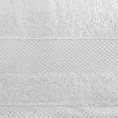 Ręcznik kąpielowy 70x140 cm bawełniany kolor srebrny z żakardową bordiurą w stylu eko 500 g/m2 LORITA
