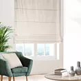 Roleta rzymska kremowa z tkaniny o satynowym połysku zaciemniającej w 100%