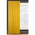 Zasłona musztardowa z gładkiej tkaniny zaciemniającej typu - BLACKOUT 135x270 cm taśma - PARISA - Design 91