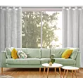 Zasłona biało, srebrna z siateczki w stylu boho 140x250 cm przelotka - LORI